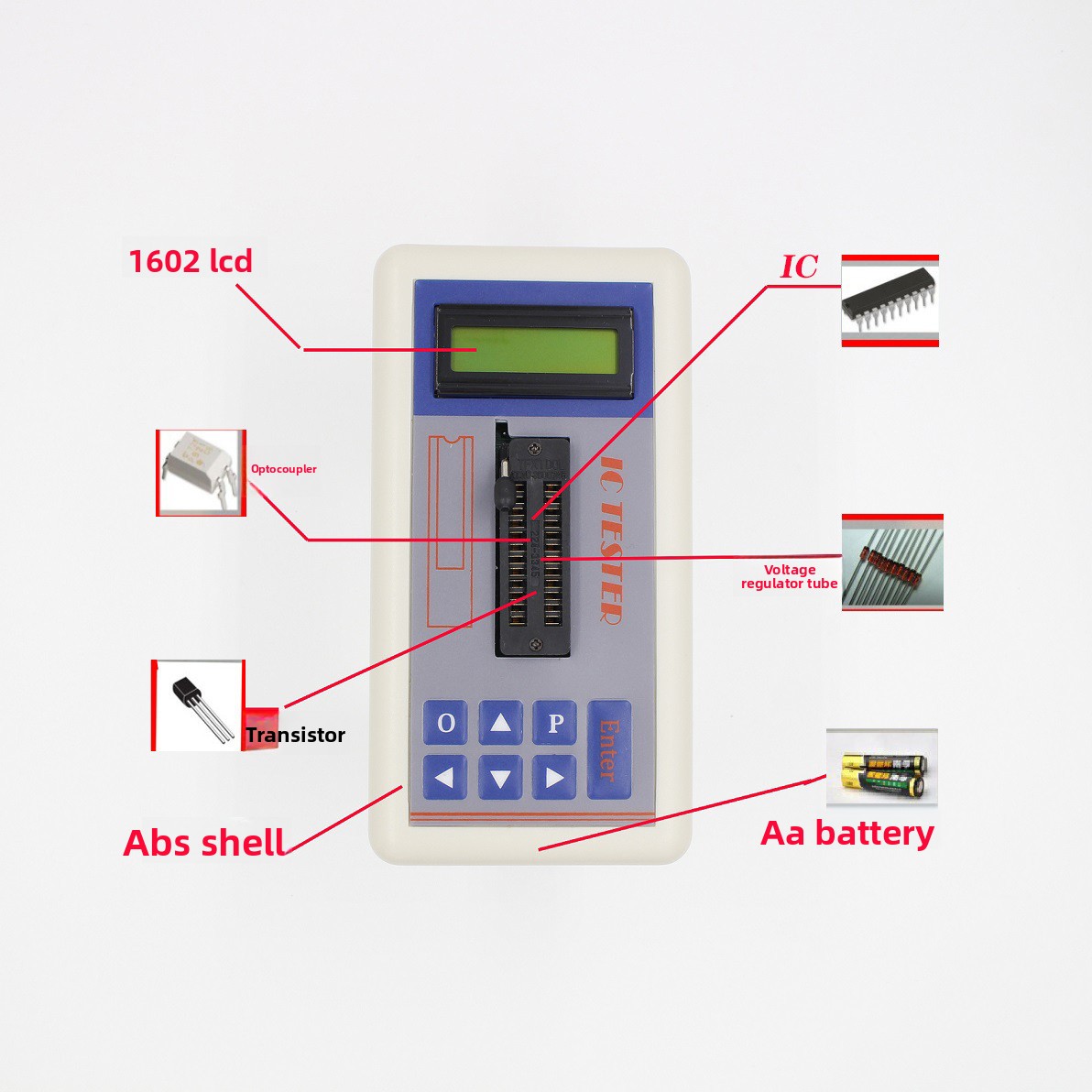 Diy Electronics Shop - TSH‑06F IC Transistor Tester for Electronic