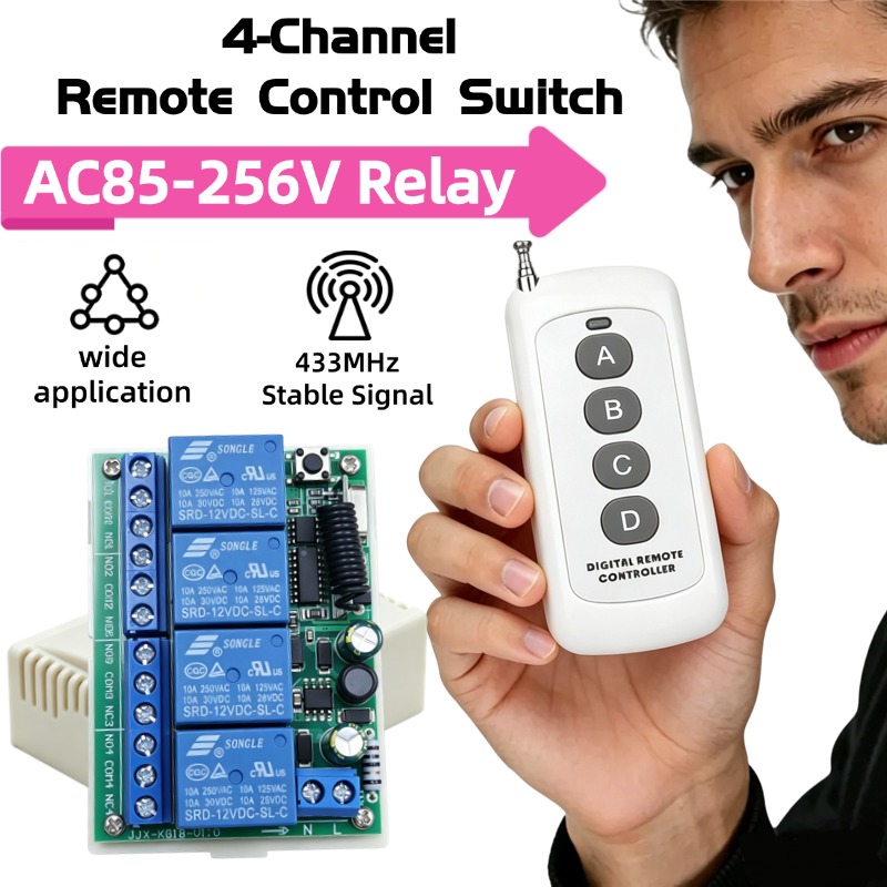 Rf 433Mhz Module - 433 MHz AC 110V 220V 4CH