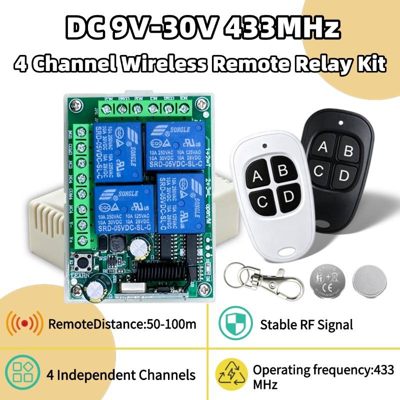 Rf 433Mhz Module - 433MHz Universal Wireless Remote Control DC