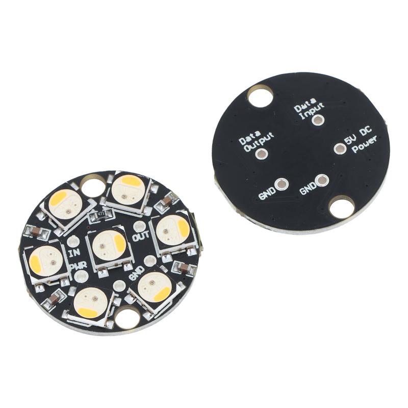 Useful Diy Electronics Projects - WS2812 7Bit Round LED Circuit Board