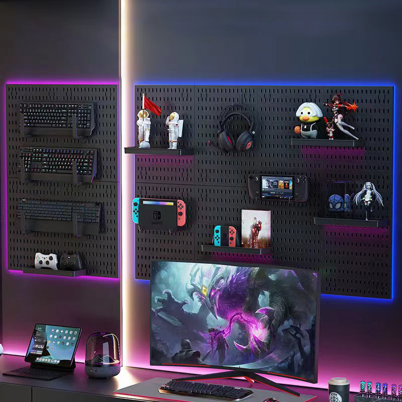 Diy Electronics Rack - Wall-Mounted No-Punch Hole Board for Study