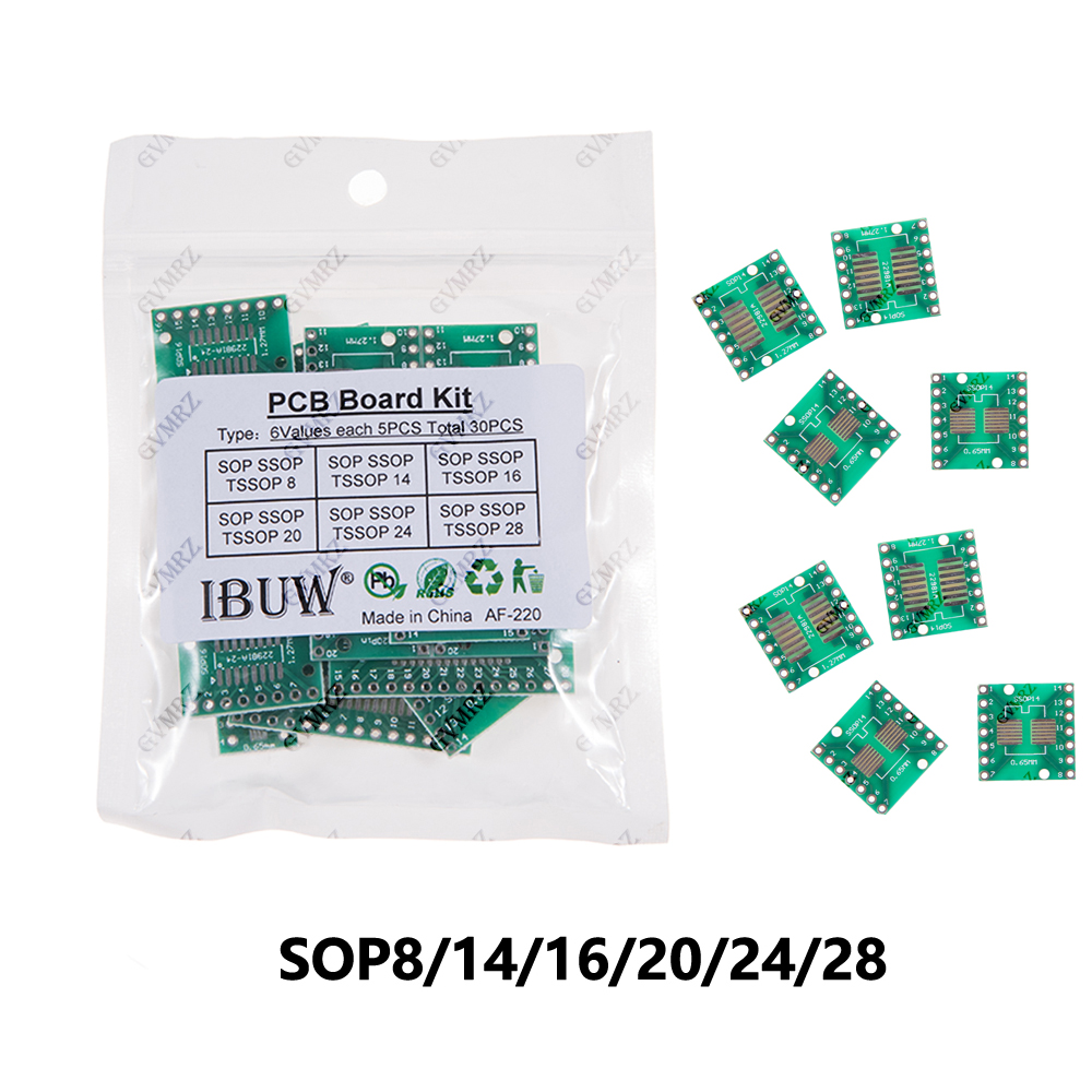 Diy Electronics Project Kit - 30PCS 6Values SOP SSOP TSSOP PCB