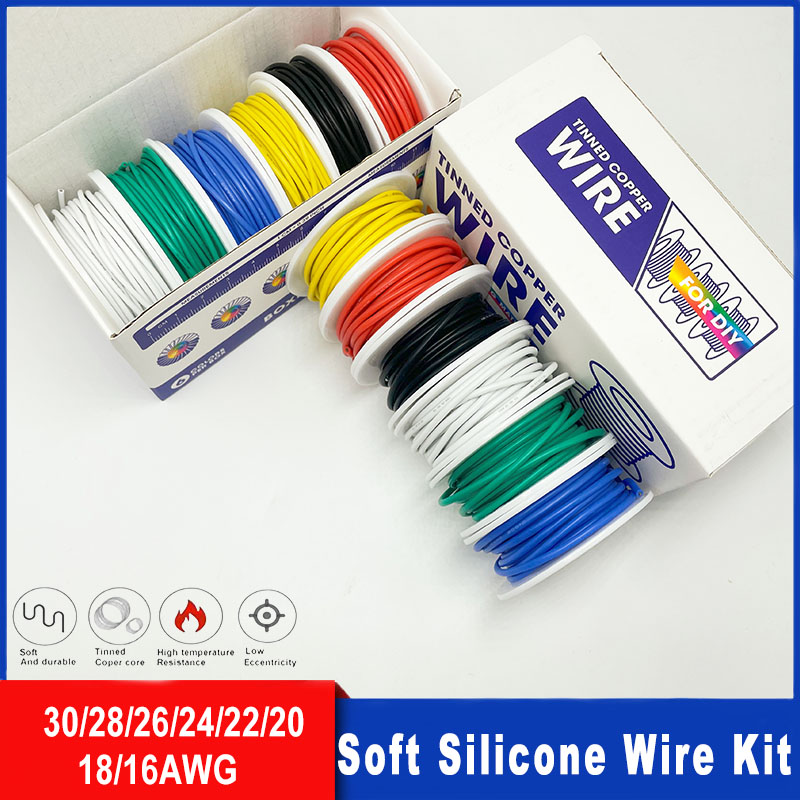 Diy Electronics Project Kit - Soft Silicone Wire Kit 16awg 18awg