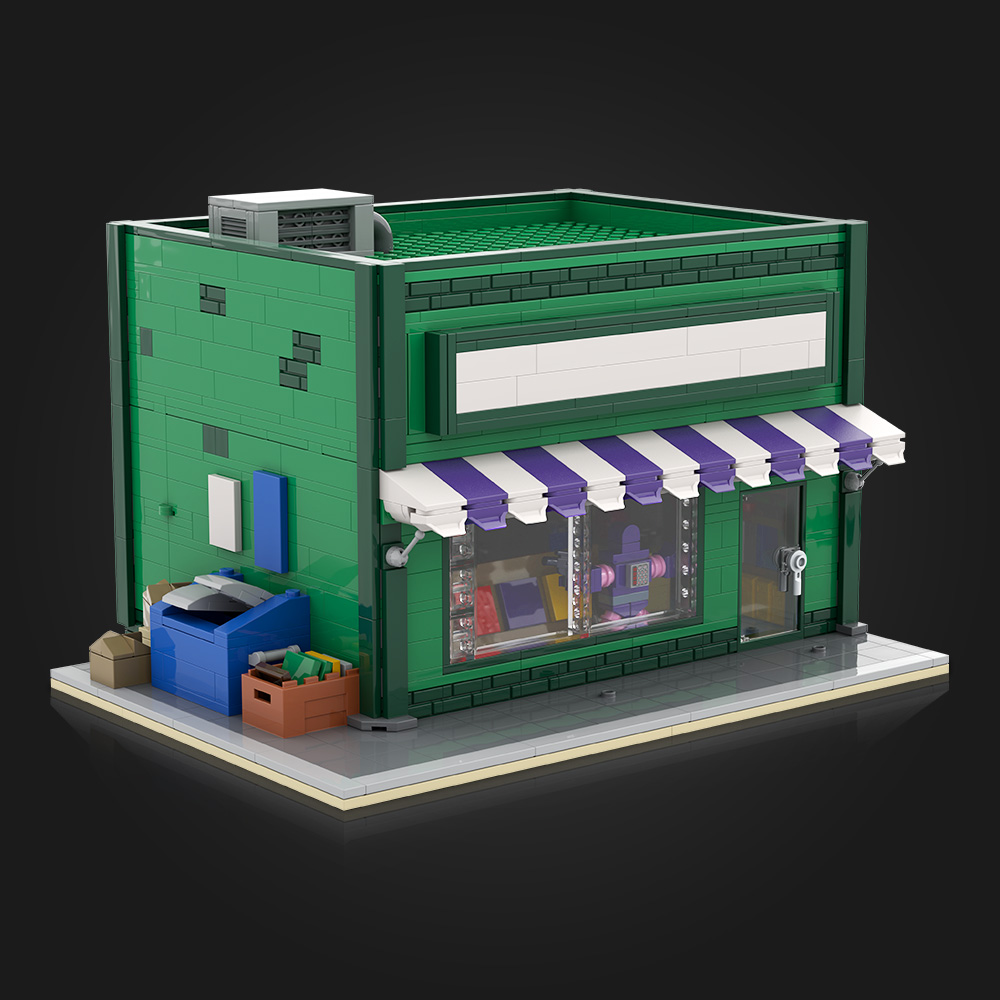 Diy Electronics Shop - MOC Movie Street View The Androids