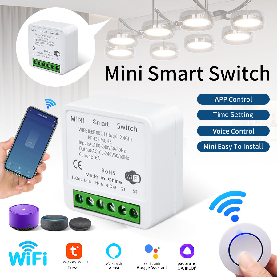 Rf 433Mhz Module - RF433Mhz 16A/20A Tuya WiFi Smart Switch
