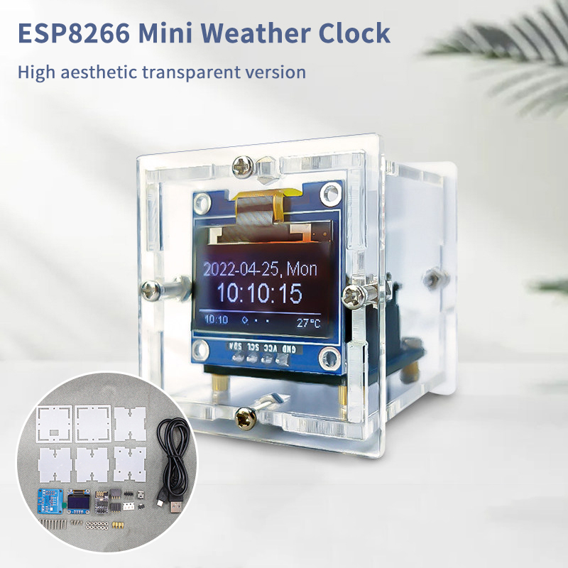 ESP8266 Mini Weather Clock Kit - đánh giá và giá Diy Electronics Project Kit
