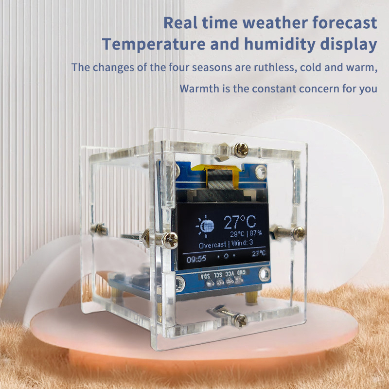 ESP8266 Mini Weather Clock Kit - đánh giá và giá Diy Electronics Project Kit