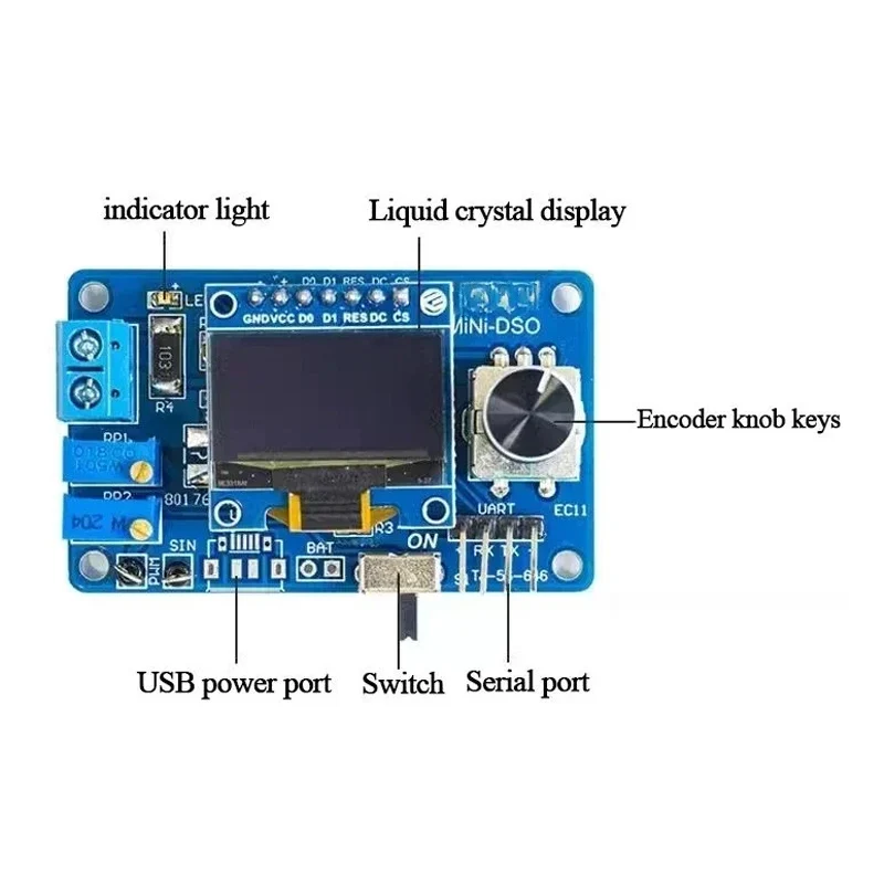 STC8K8A Microcontroller Kit DI - đánh giá và giá Oscilloscope Dso Mini