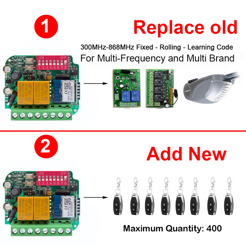 Universal Works WIth Tuya WiFi - đánh giá và giá Rf 433Mhz Module