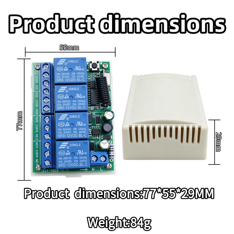 433 MHz AC 110V 220V 4CH RF Re - đánh giá và giá Rf 433Mhz Module