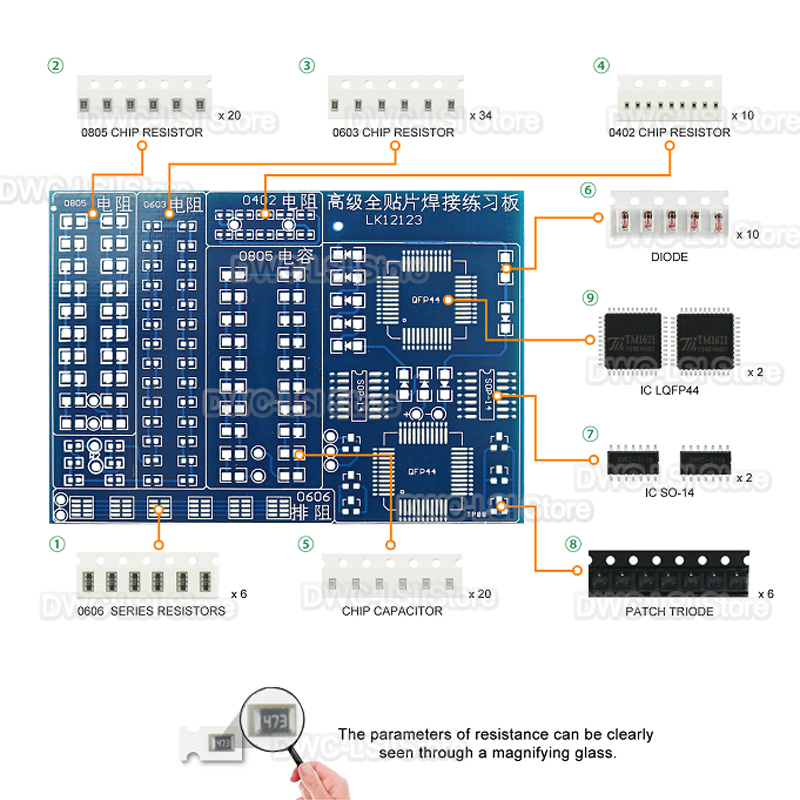 08 Patch Components Welding Pr - đánh giá và giá Diy Electronics Workbench