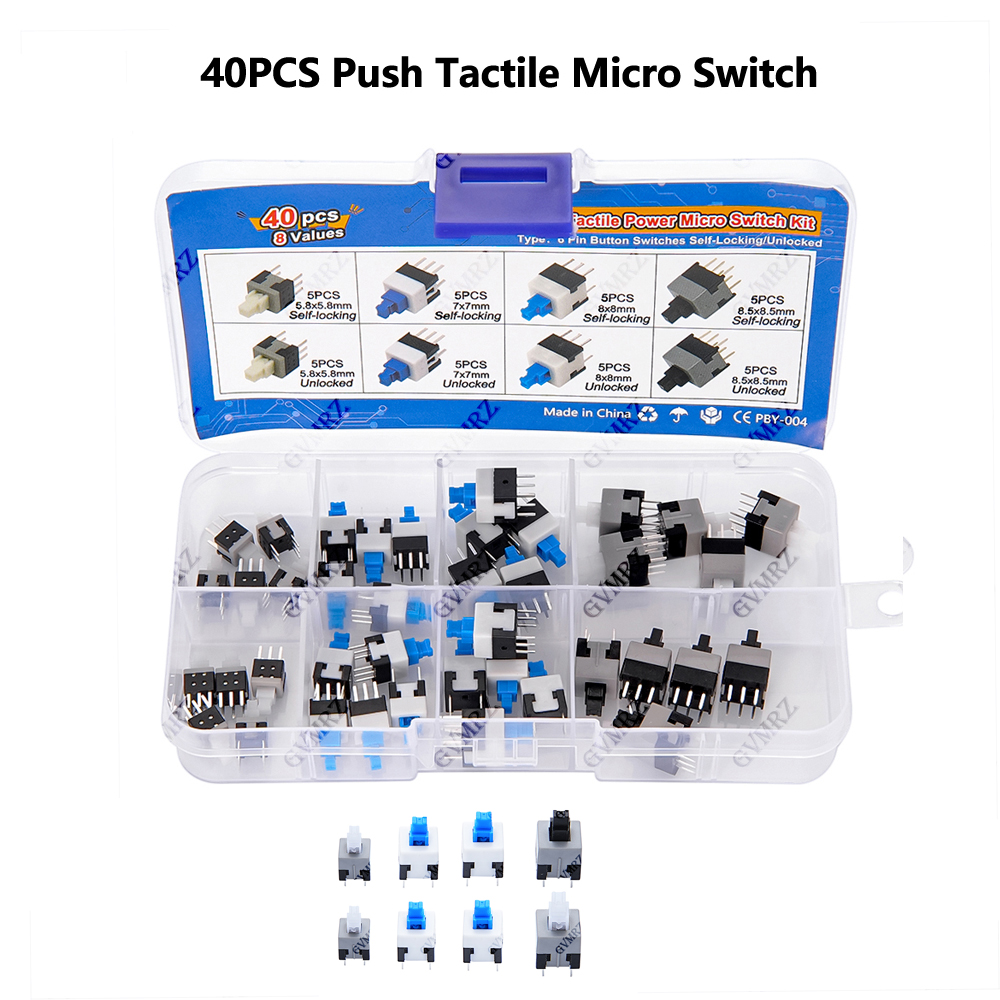 40PCS 8Values Push Tactile Mic - đánh giá và giá Diy Electronics Project Kit