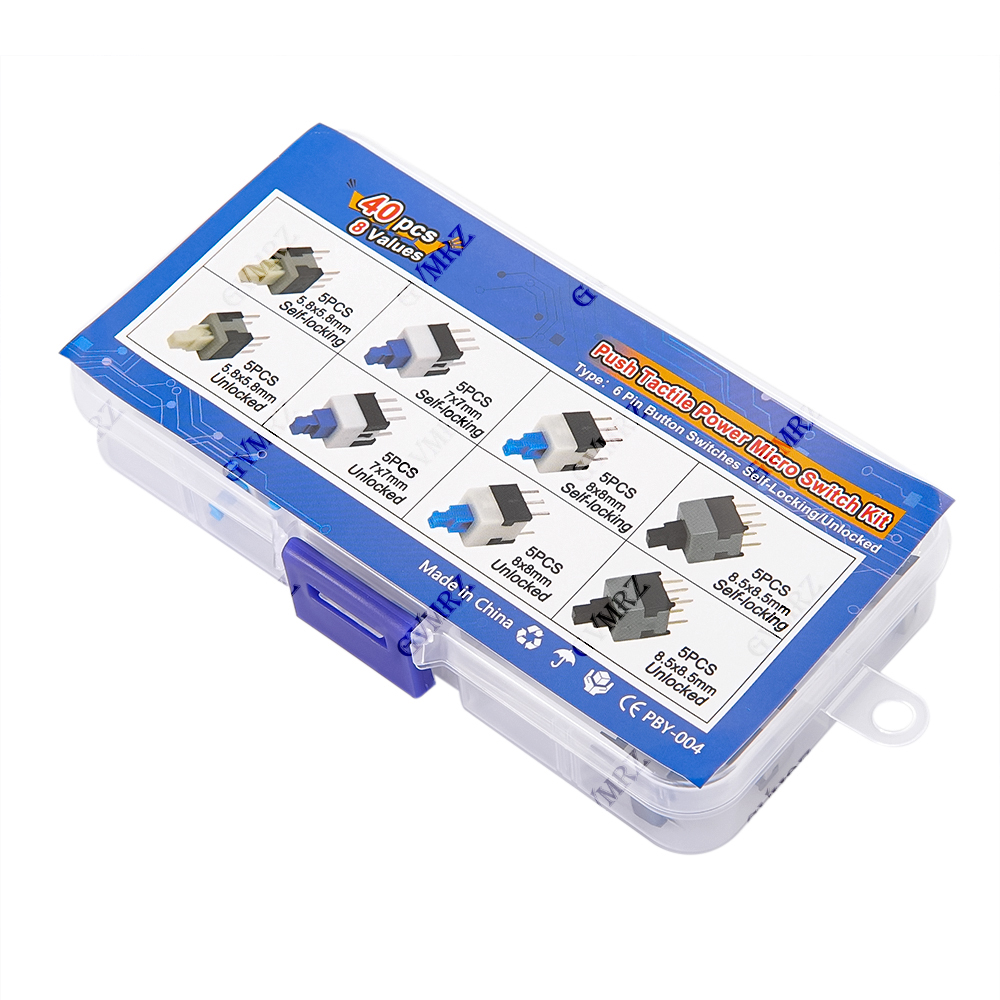 40PCS 8Values Push Tactile Mic - đánh giá và giá Diy Electronics Project Kit