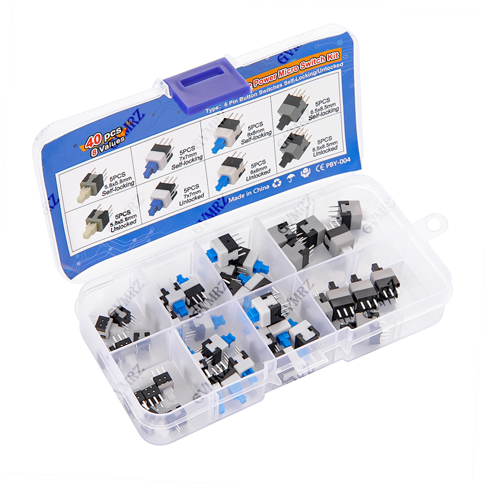 40PCS 8Values Push Tactile Mic - đánh giá và giá Diy Electronics Project Kit