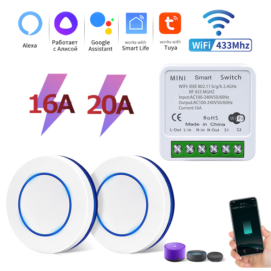 Tuya Wifi Smart Switch RF 433M - đánh giá và giá Rf 433Mhz Module
