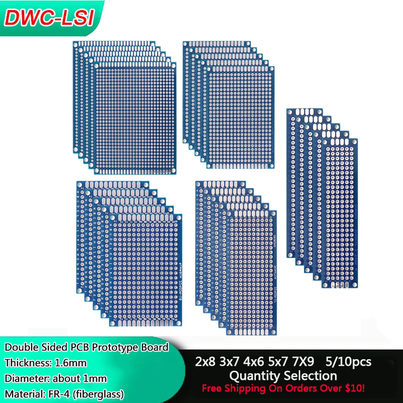 5/10PCS Blue Double-sided PCB  - đánh giá và giá Diy Electronics Workbench