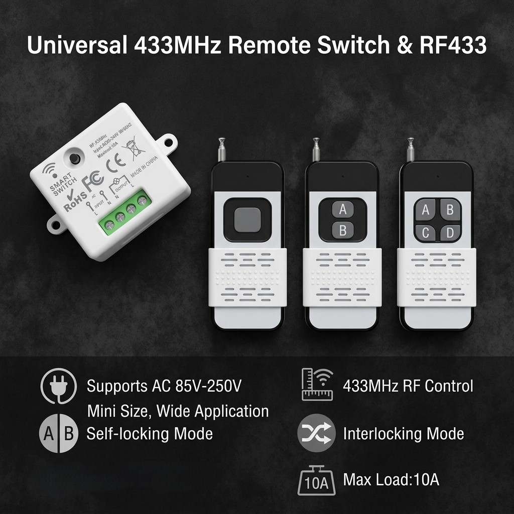 220V 1CH Wireless Remote Contr - đánh giá và giá Rf 433Mhz Module