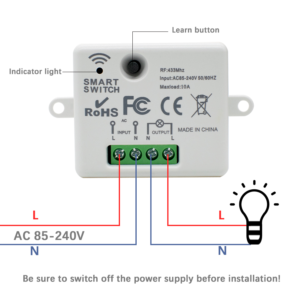 220V 1CH Wireless Remote Contr - đánh giá và giá Rf 433Mhz Module