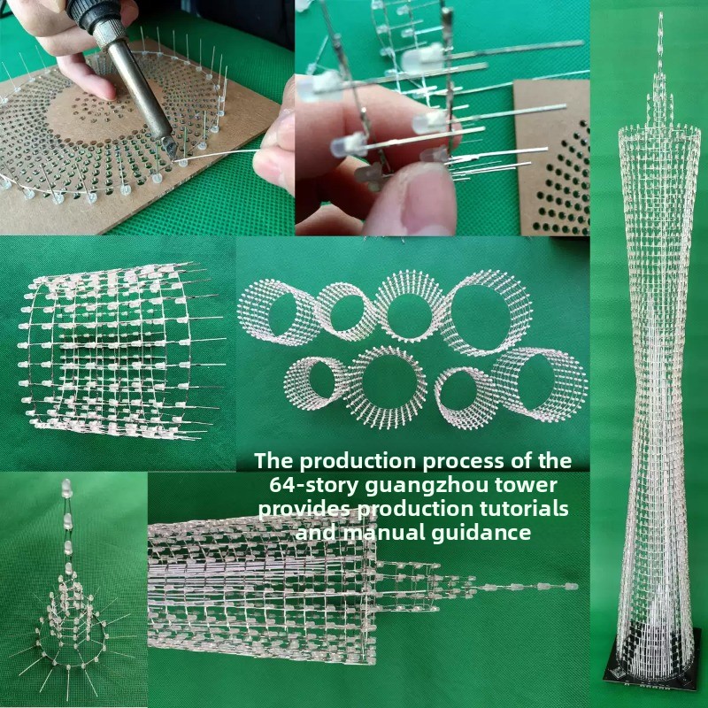 64 Layers Canton Tower DIY Ele - đánh giá và giá Diy Electronics Project Kit