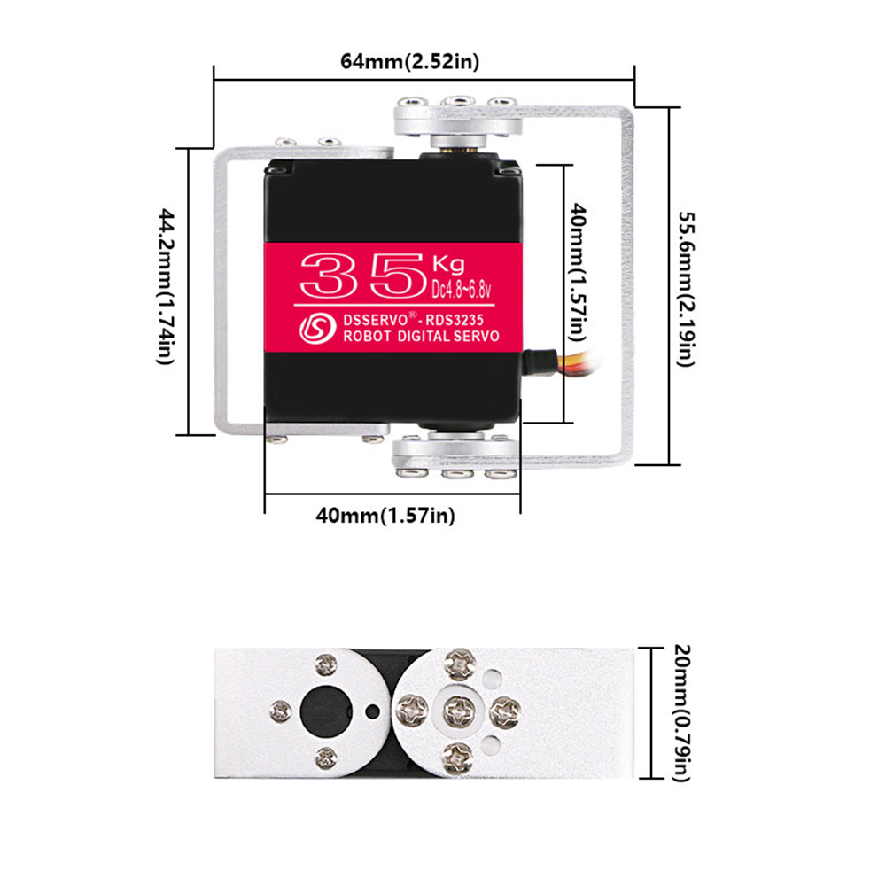35KG Robot Digital Servo 4.8-6 - đánh giá và giá Servo Motor Sg90